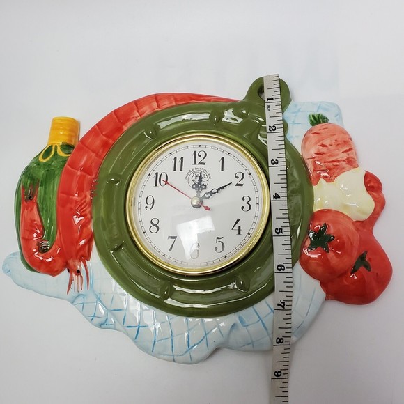 Lobster Hand Painted Fine Ceramic Ware Wall Clock United B International - Picture 4 of 12